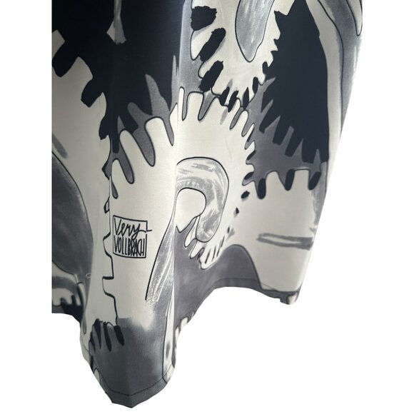 VERY VOLLBRACH Black Gray Tank Dress Size Large - Picture 4 of 7